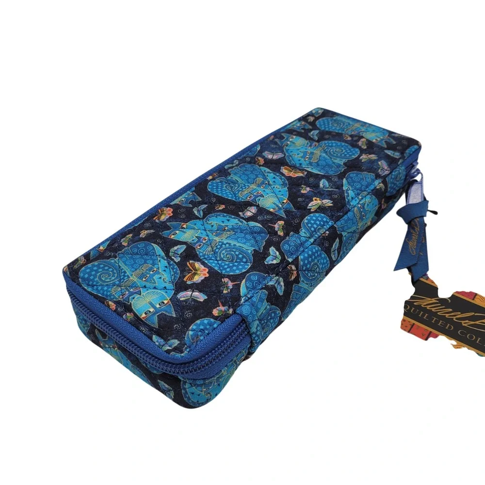 Laurel Burch 7-Day Pill Organizer– Indigo Cats Design Travel Pill Box Multicolor
